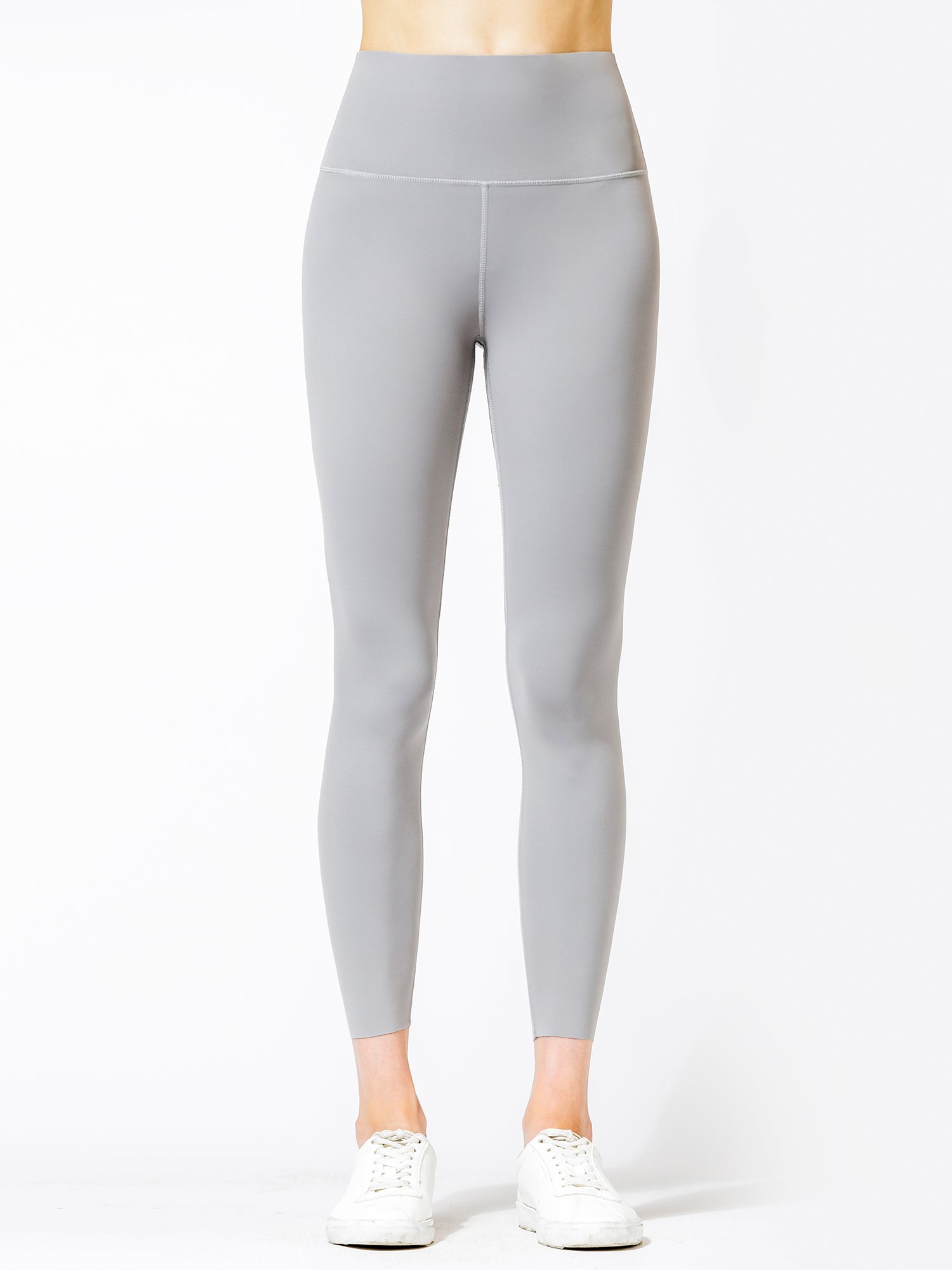 NUDE SEAMLESS HIGH WAIST ANKLE CROPS, LUNAR GREY