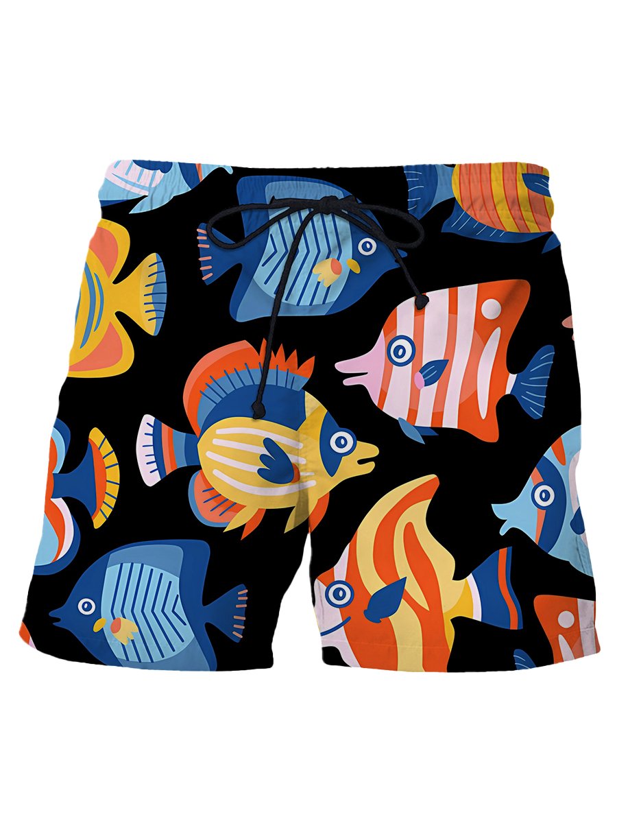 Men's Shorts Fish Print Beach Shorts