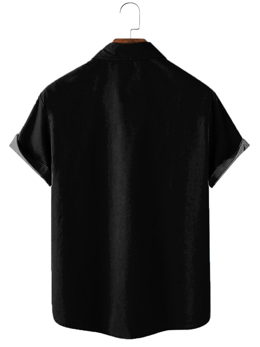 Men's Hawaiian Shirts Funny Stop Staring At My Cock Print Chest Pocket Short Sleeve Shirt