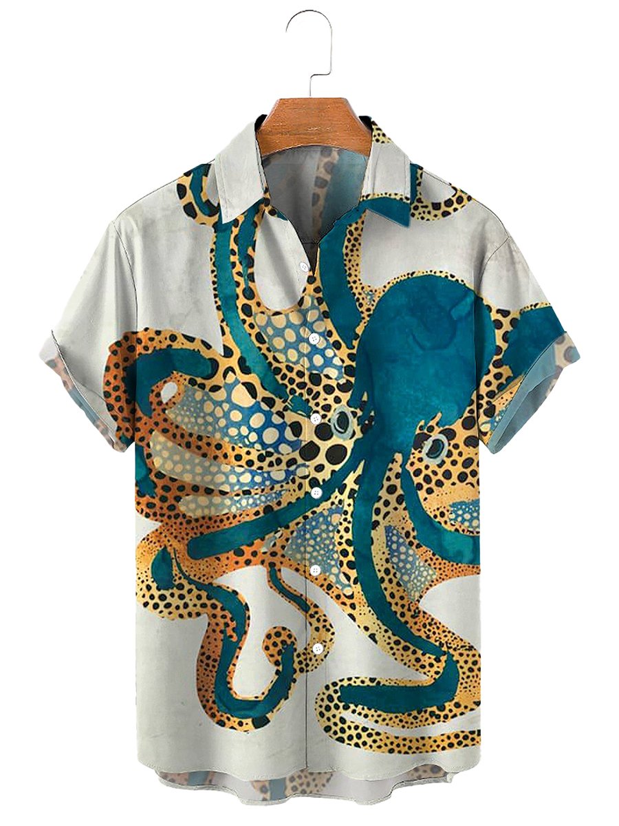 Octopus Under The Ocean Hawaiian Shirt Aloha Summer For Men And Women Gift  - Freedomdesign