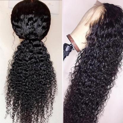 Brazilian 360 Lace Human Hair Curls Wigs Lady Wig