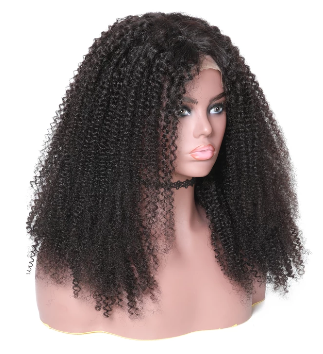 360 Lace Frontal Wigs Kinky Curly  Human Hair Wigs For Women