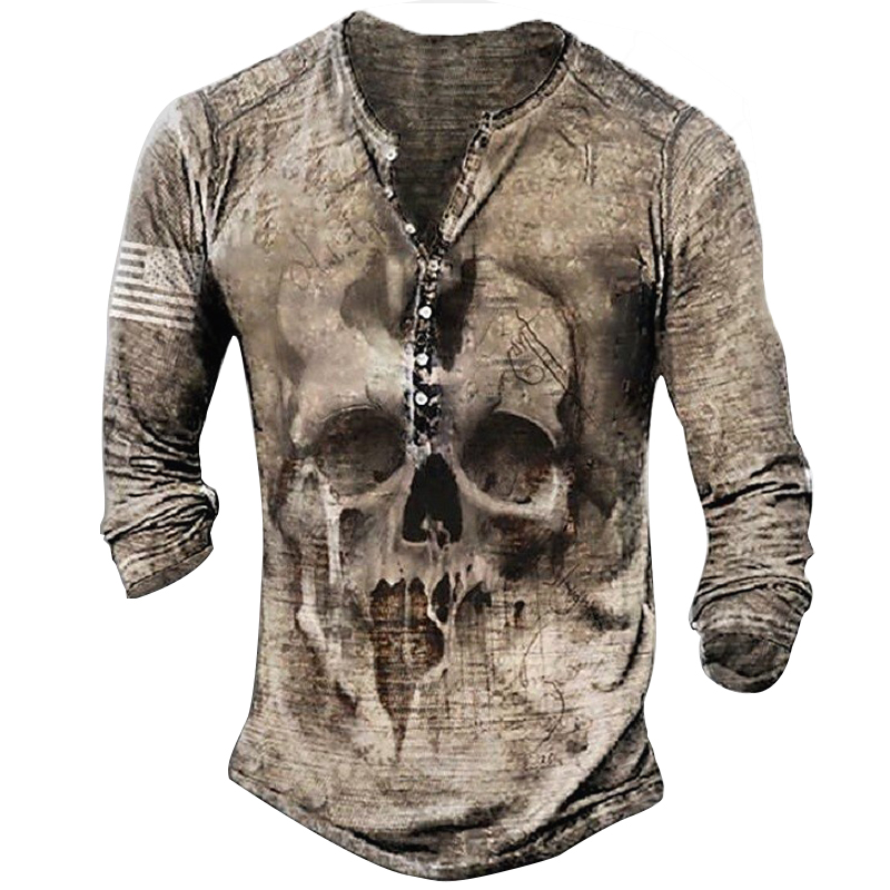 Men's Vintage Comfort Breathable Cotton Henley