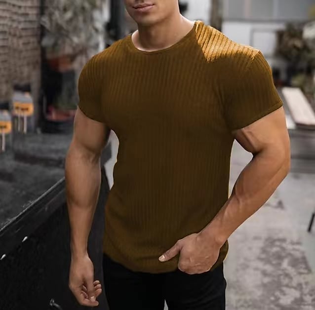 Men's T shirt Tee Solid Color Round Neck Casual Daily Tops Casual White Black Gray