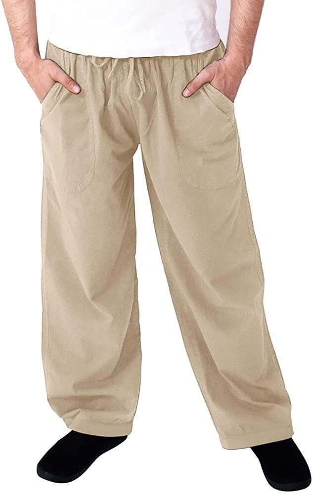 Men's Casual Drawstring Beach Pants