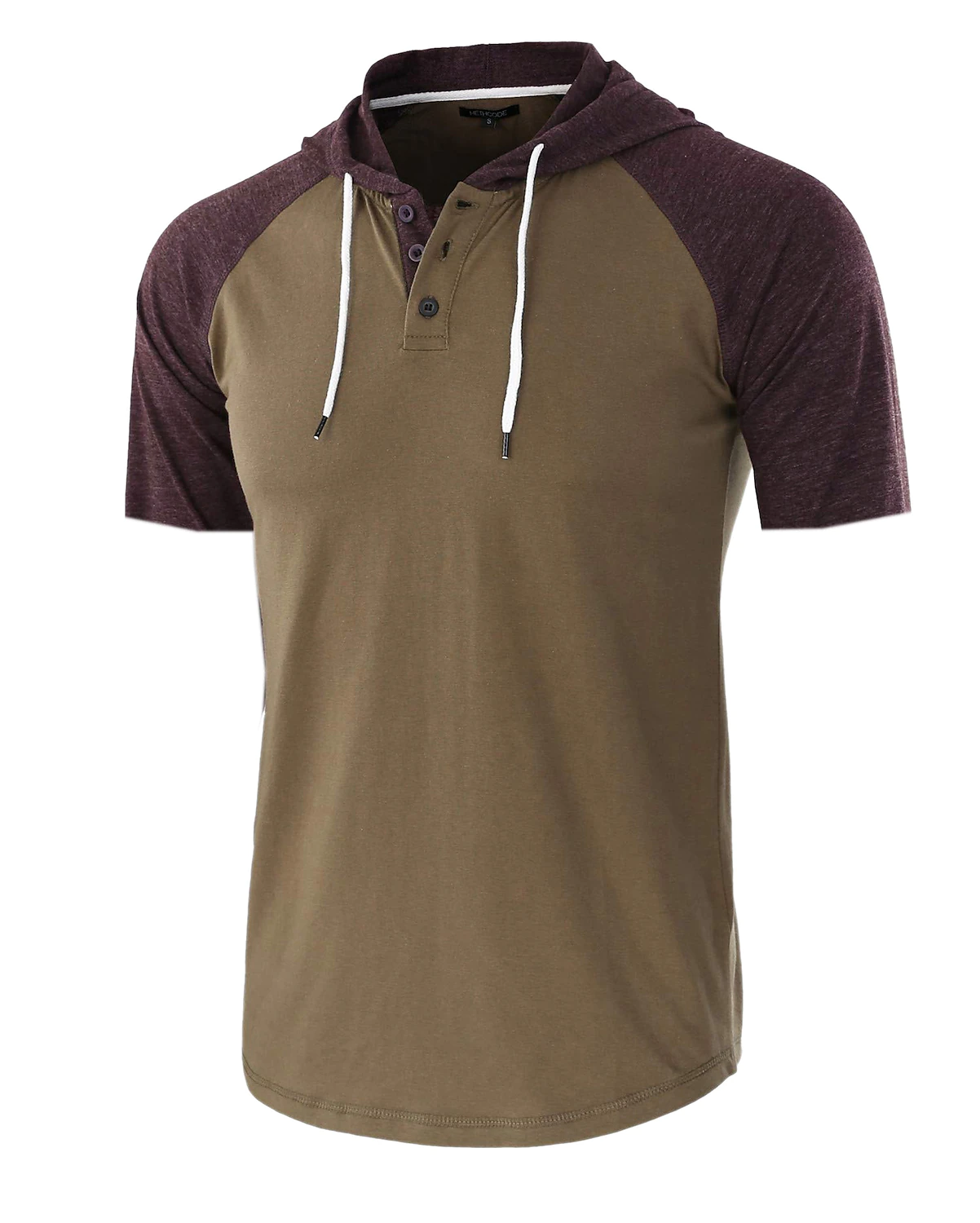 Men's Color Block Oversized Hooded Short Sleeves