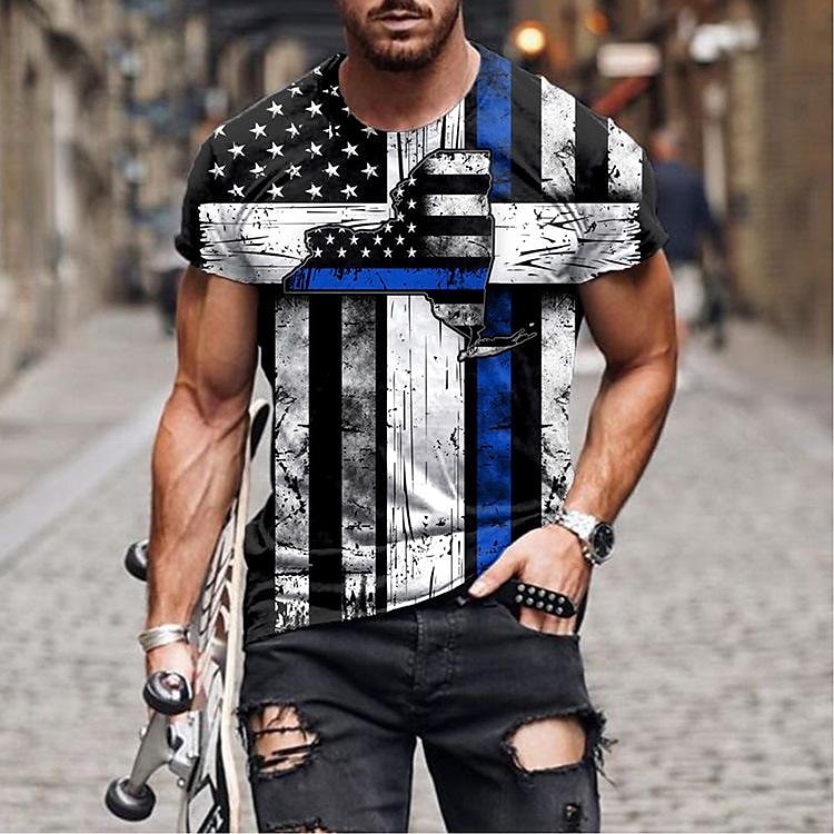 Men camouflage print short-sleeved t-shirt men's clothing