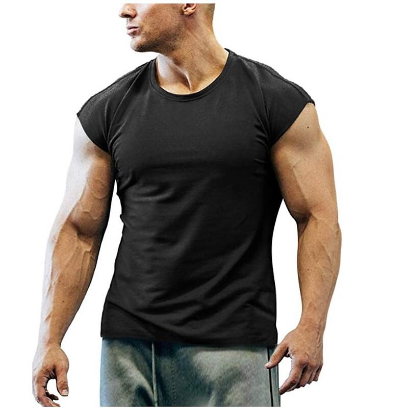 Men's sleeveless t bottoming shirt