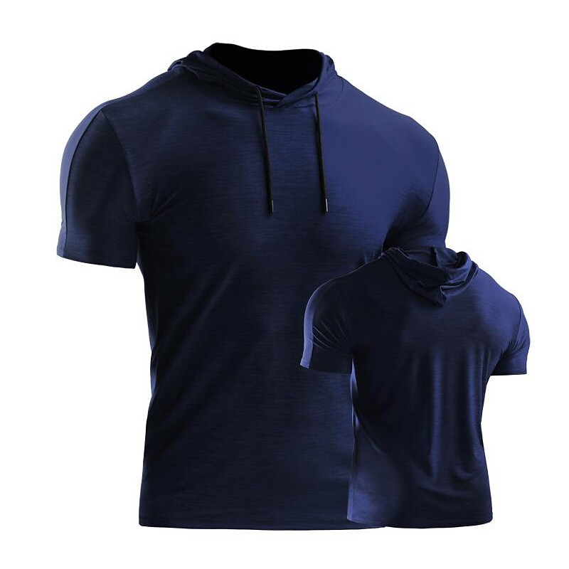 Summer fitness t-shirt quick-drying hooded tracksuit