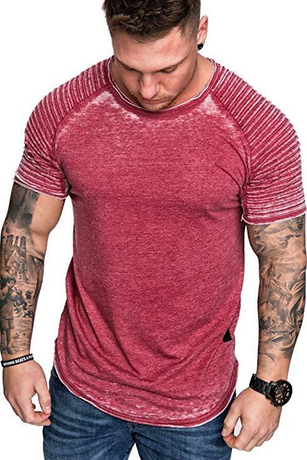 Men's Crinkle Design T-Shirt