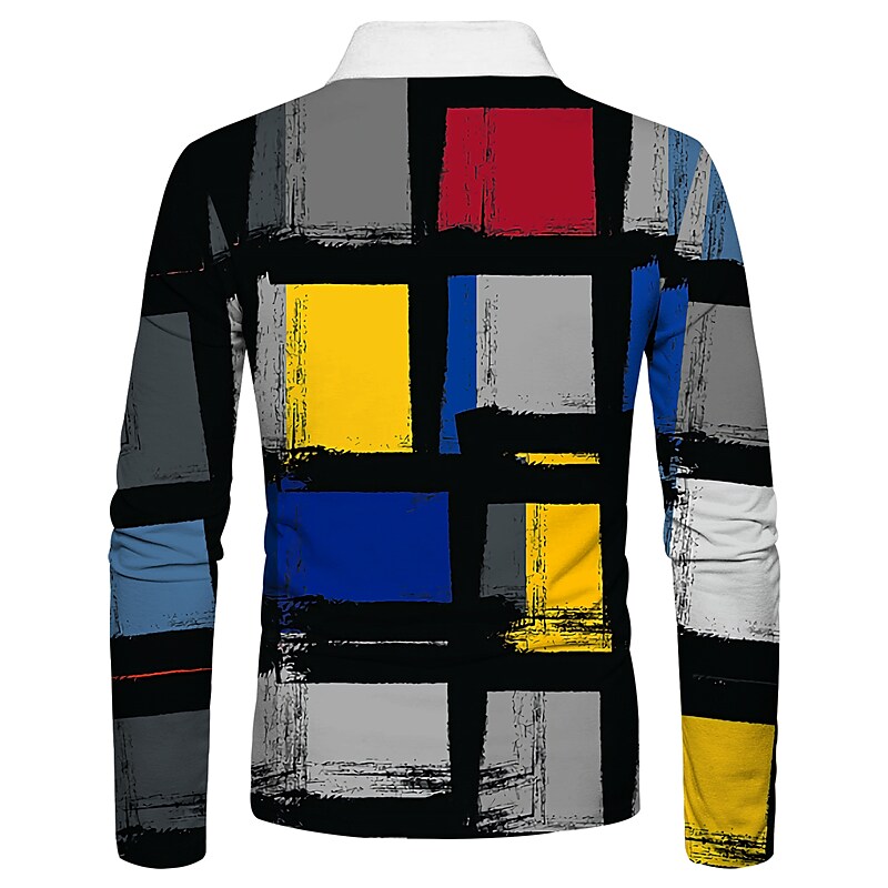 Men's D printed geometric shirt