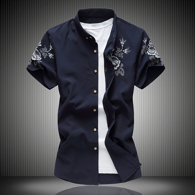 Men's shirt floral short sleeve