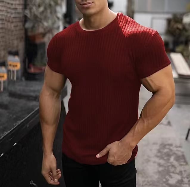 Men's T shirt Tee Solid Color Round Neck Casual Daily Tops Casual White Black Gray