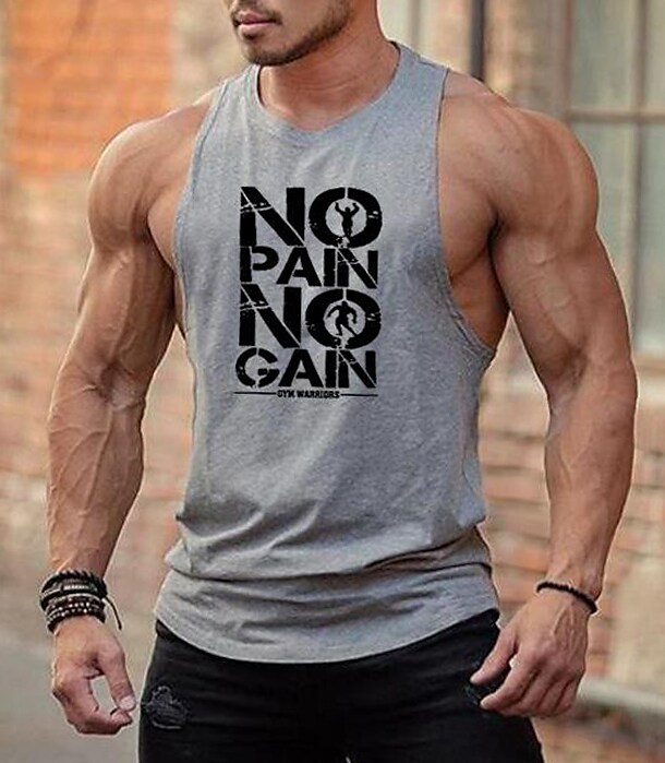 NO PAIN NO GAIN loose sports vest