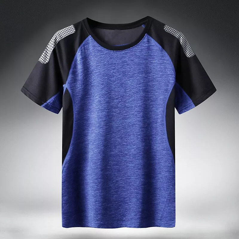 Men's T-Shirt Tee Colorblock Crew Neck Short Sleeve