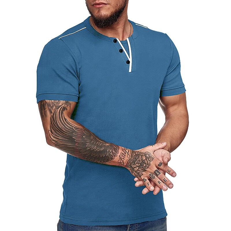 Men's Solid Color Plus Size T-Shirt