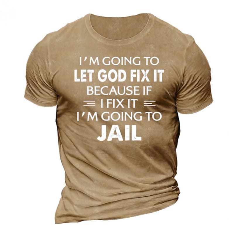 Men's T shirt Tee Letter Plus Size Crew Neck Casual Daily Short Sleeve Tops Casual Cool Green Black Blue