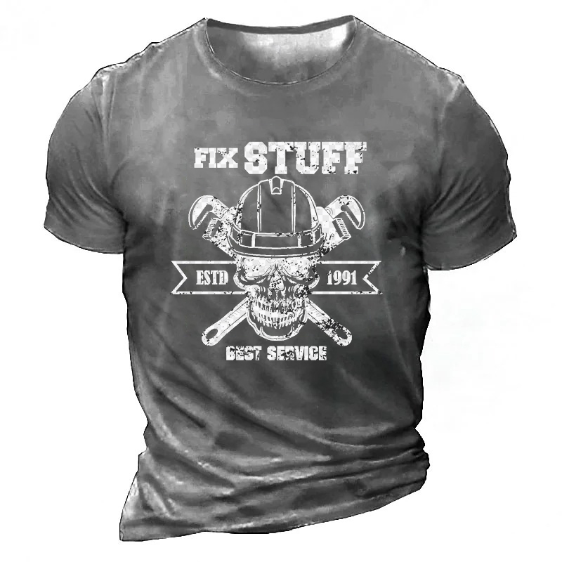 Men's T shirt Tee 3D Print Graphic Letter Crew Neck Casual Daily Print Short Sleeve Tops Fashion Classic Comfortable Big and Tall Green Black Brown / Sports / Summer