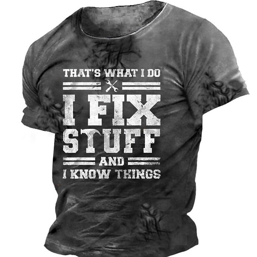 Men's T shirt Tee Letter Crew Neck Casual Daily Print Short Sleeve Tops Casual Cool Green Black Blue