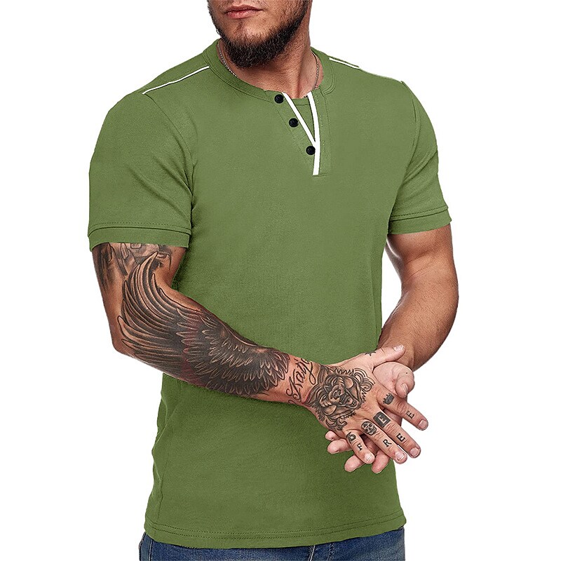 Men's Solid Color Plus Size T-Shirt