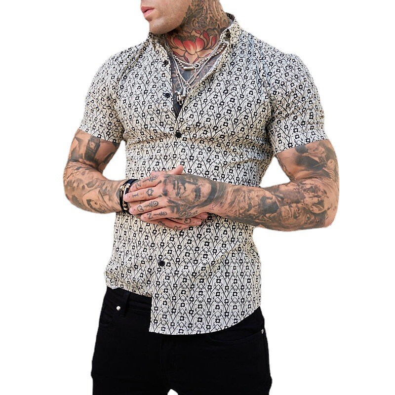 Men's casual printed shirt