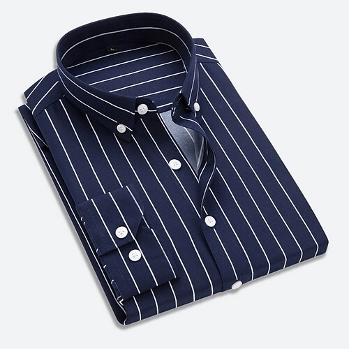 Men's shirt striped long sleeves