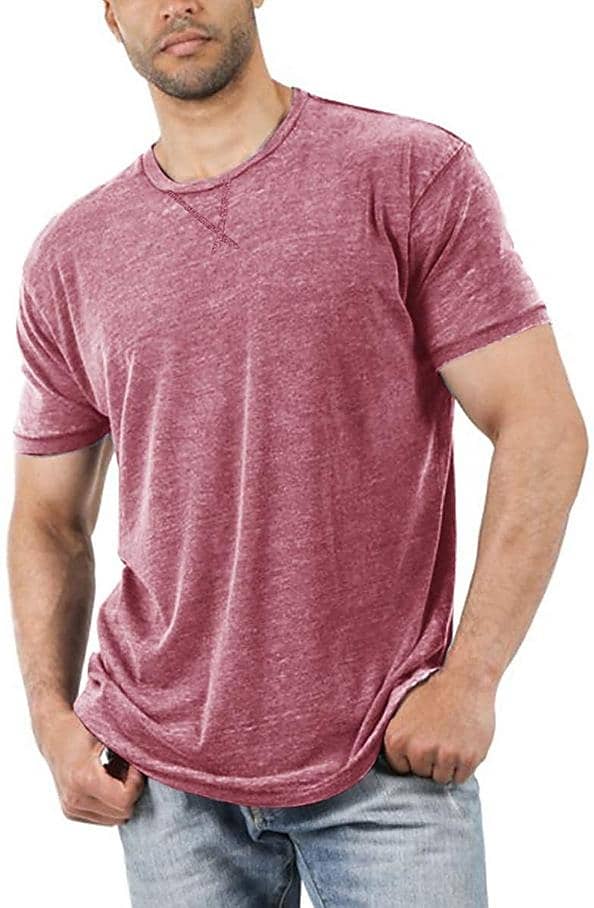 Men's new amazon aliexpress wish independent station solid color casual short-sleeved t-shirt