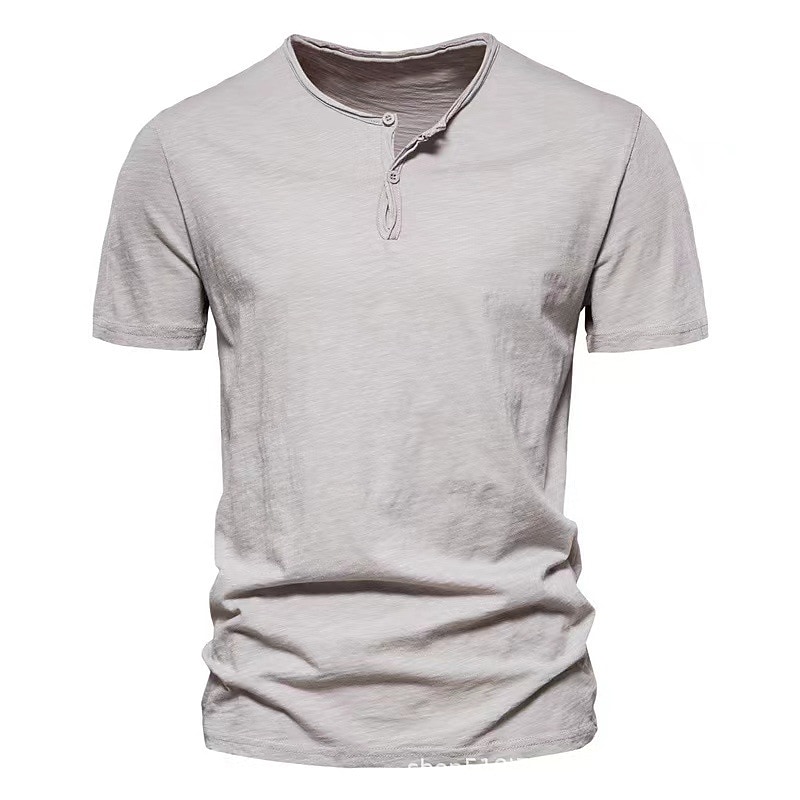 Men's Solid Henley T-Shirt