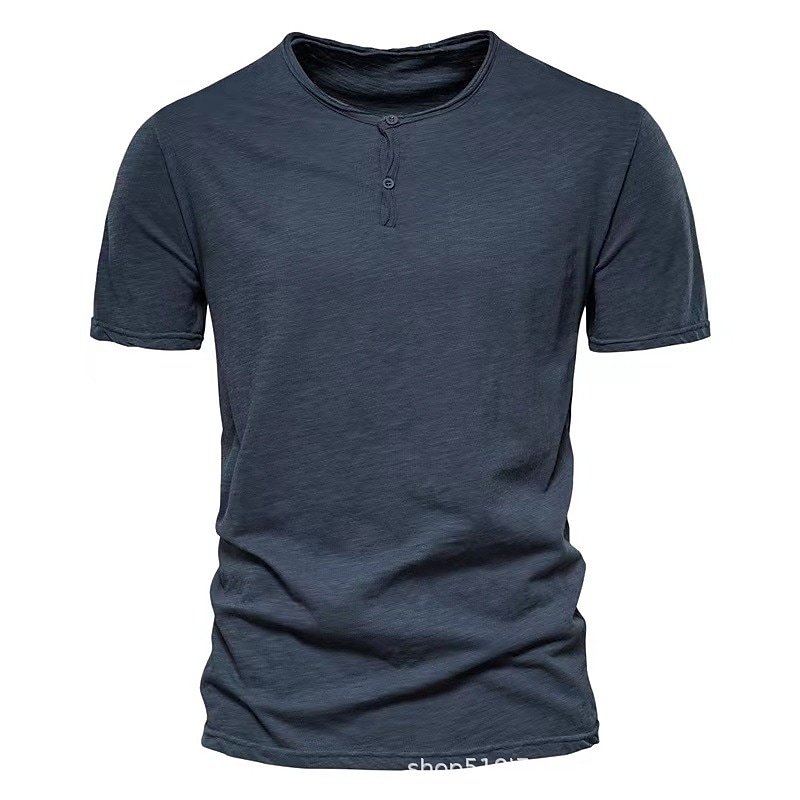 Men's Solid Henley T-Shirt