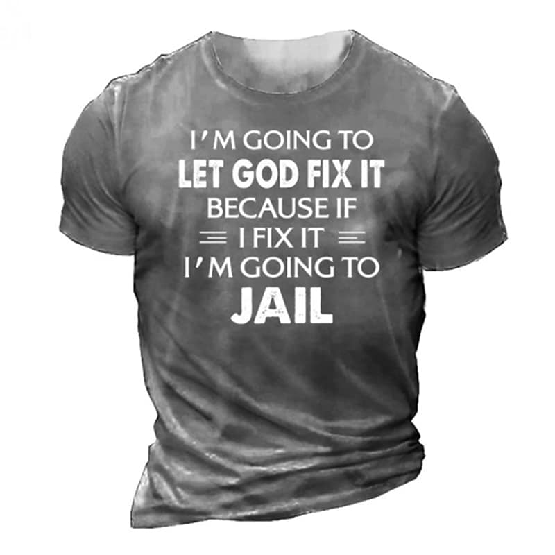 Men's T shirt Tee Letter Plus Size Crew Neck Casual Daily Short Sleeve Tops Casual Cool Green Black Blue