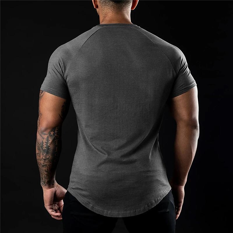 Solid Color Light Board Short Sleeve T-Shirt