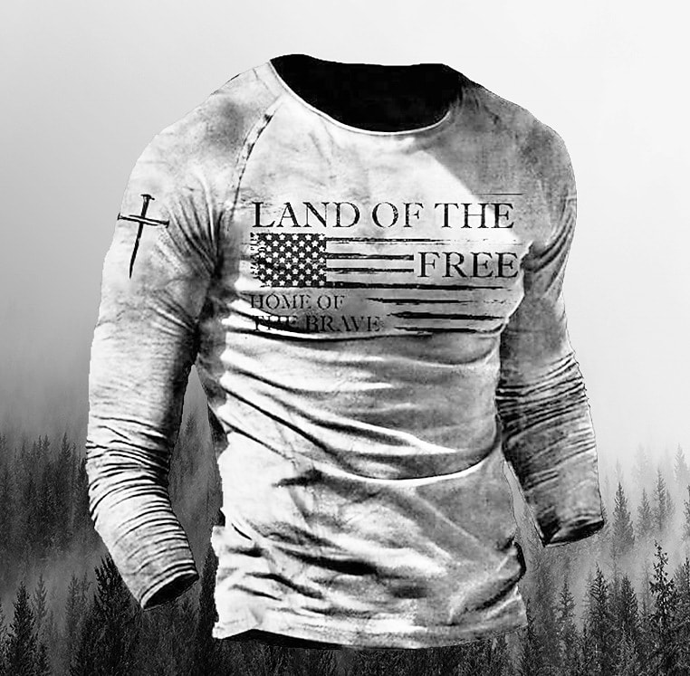 Men's T-Shirt T-Shirt Letter Crew Neck Casual Top