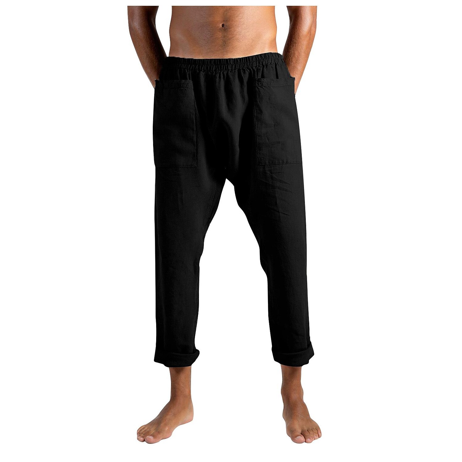 Men's Linen Pocket Patchwork Lounge Pants