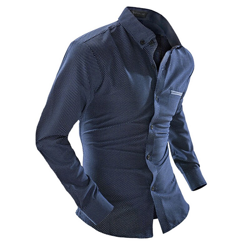 Men's shirt solid color long sleeve
