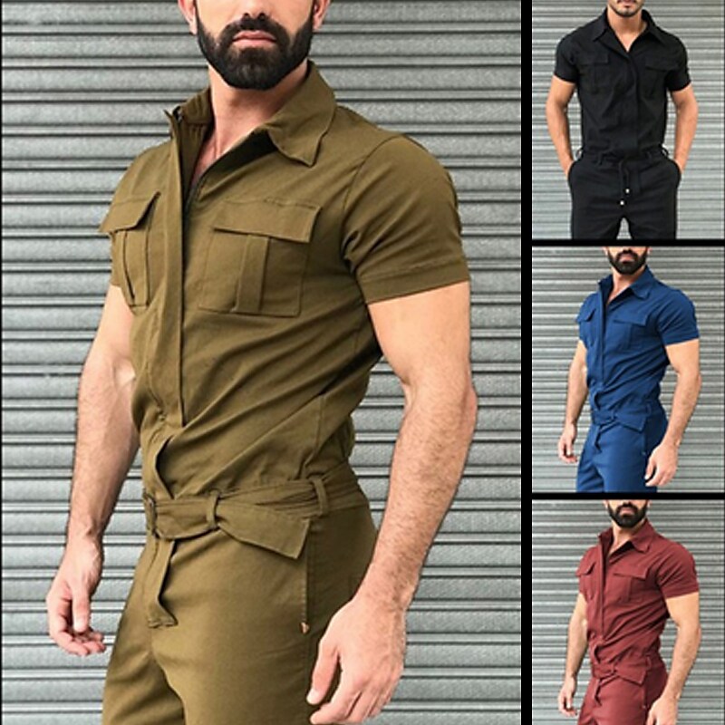Men's Casual Multi-pocket Jumpsuit