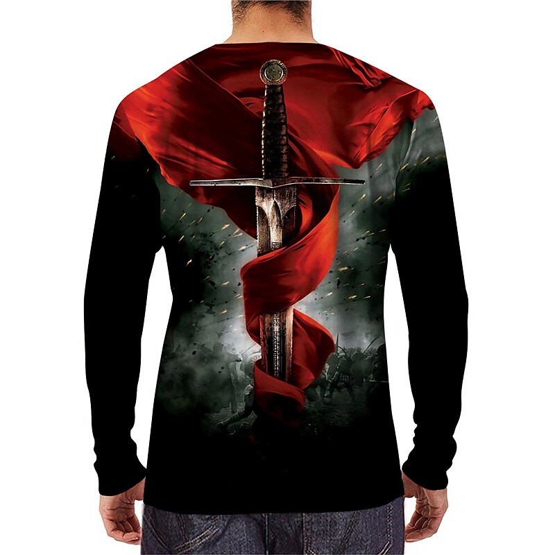 Men's 3D Abstract Print Long Sleeve
