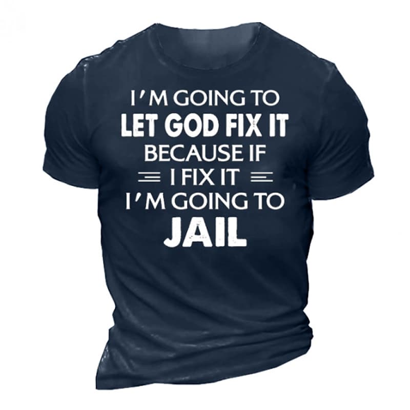 Men's T shirt Tee Letter Plus Size Crew Neck Casual Daily Short Sleeve Tops Casual Cool Green Black Blue