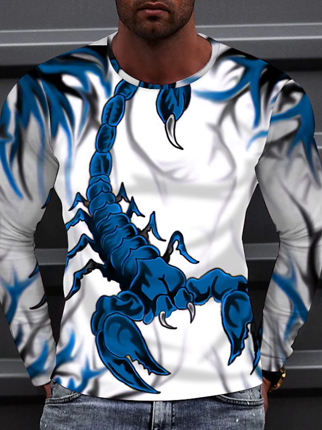 Men's 3D Abstract Print Long Sleeve