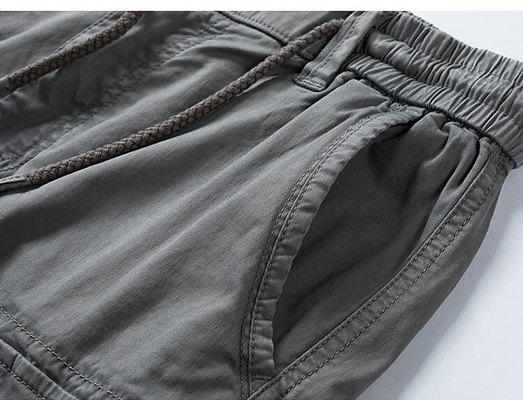 Men's  Hiking  Multi Pocket Plain Patchwork  Cargo Shorts