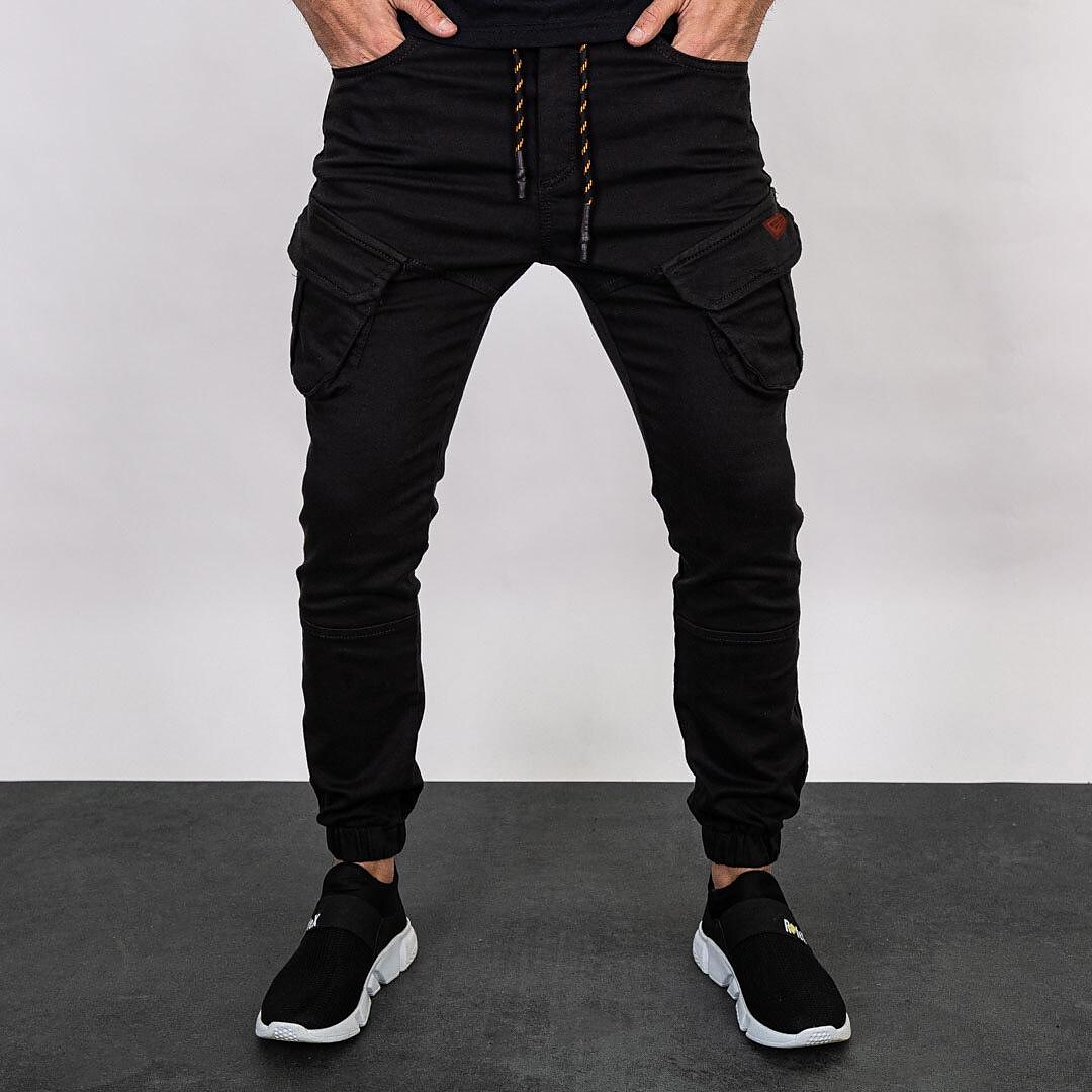 2021 foreign trade new solid color casual trousers men's harness pants