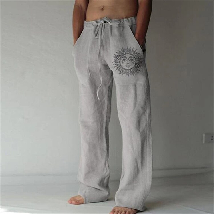 Men's Stretch Drawstring Straight Pants
