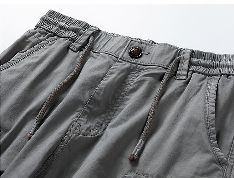Men's  Hiking  Multi Pocket Plain Patchwork  Cargo Shorts