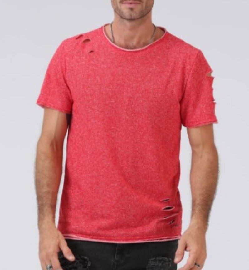 Men's Solid Plus Size Crew Neck T-Shirt