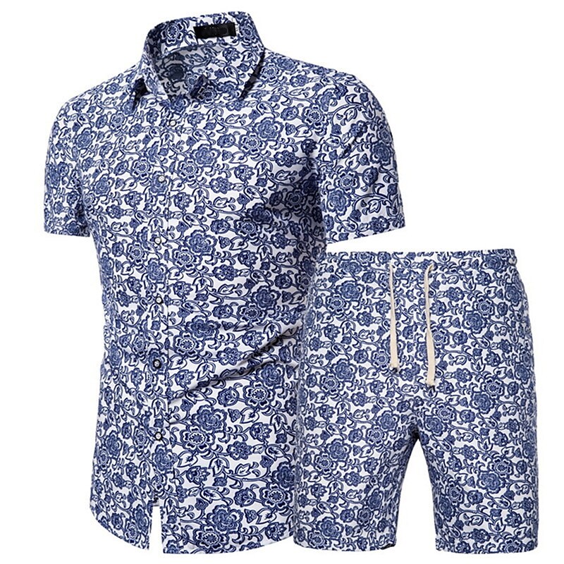 Men's printed shirt set