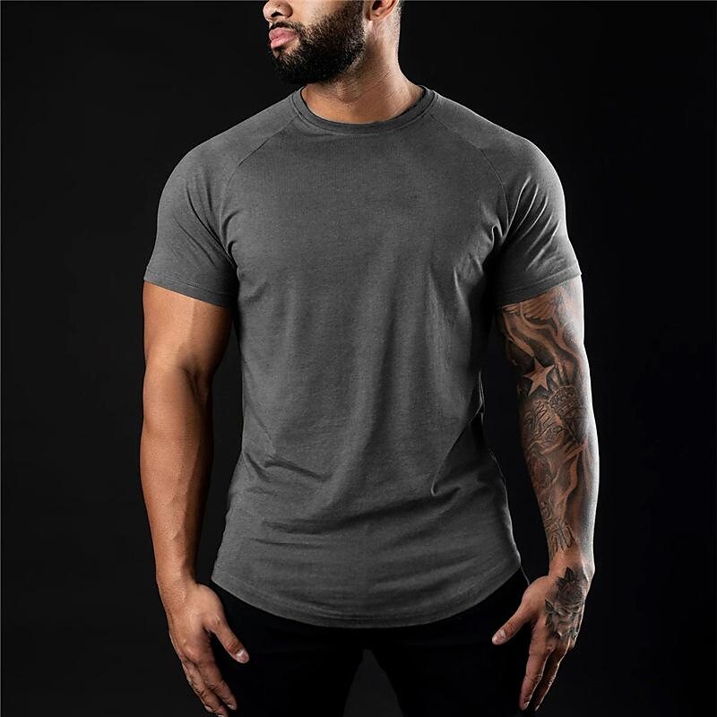 Solid Color Light Board Short Sleeve T-Shirt