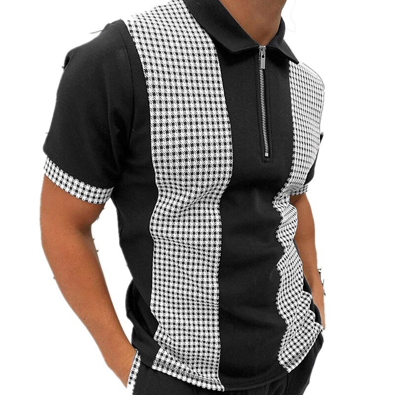 Men's navy blue striped shirt