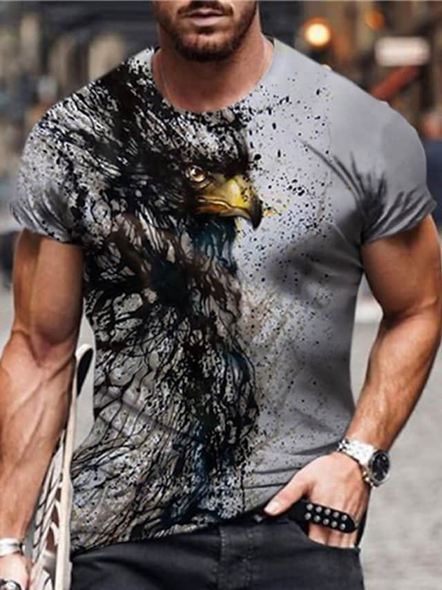 Men's 3D Abstract Print T-Shirt