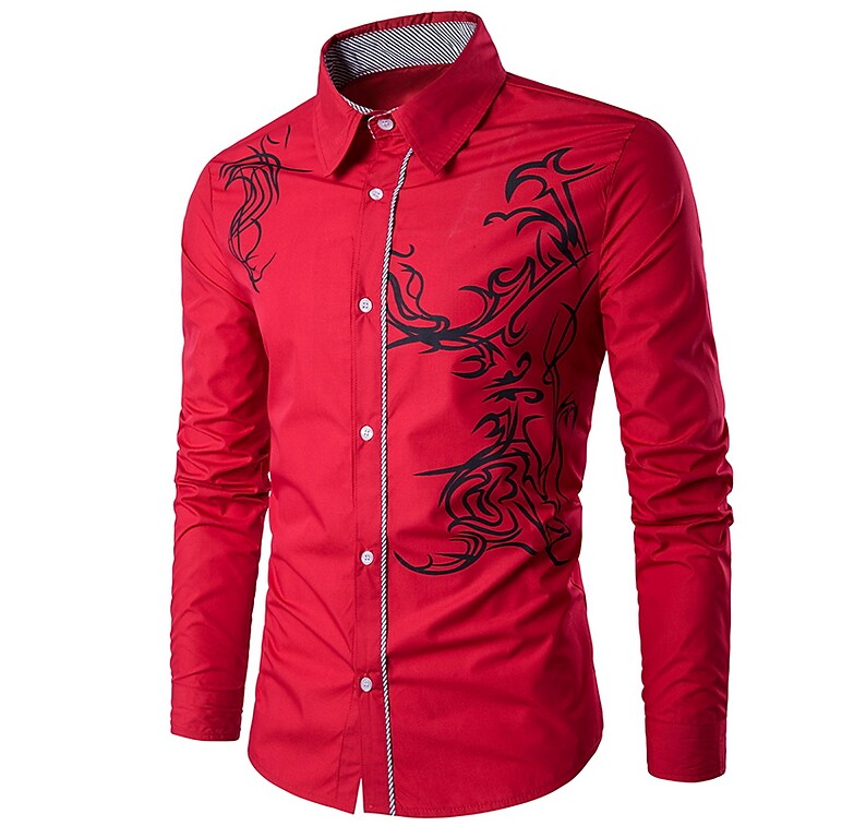 Men's shirt pattern long sleeves