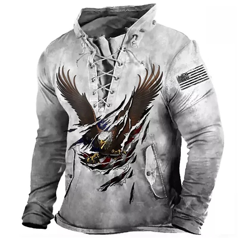 Men's Unisex Pullover Hoodie Sweatshirt Pullover Graphic Prints Eagle