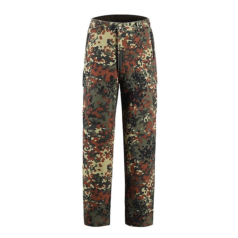 factory direct sales autumn and winter men's outdoor sports tactical pants three-in-one fleece soft shell waterproof camouflage assault pants